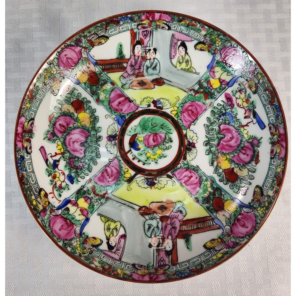 Rose medallion, Famille Chinese Porcelain 8" Plates. 19th Century J.W.Robinson